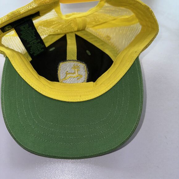 John Deere Tractor Cap Hat Youth Kids Adjustable Snapback Trucker Meshback - Picture 6 of 10